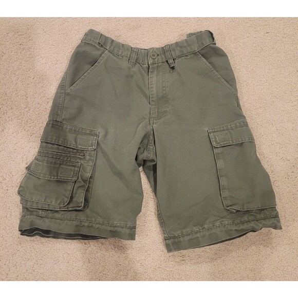 BSA Boy Scout Of America Uniform Shorts Canvas Olive Green Youth Size 10 - Picture 1 of 9